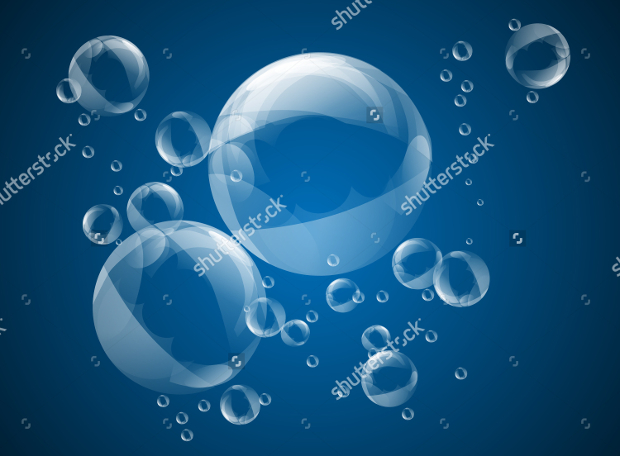 deep water bubbles vector