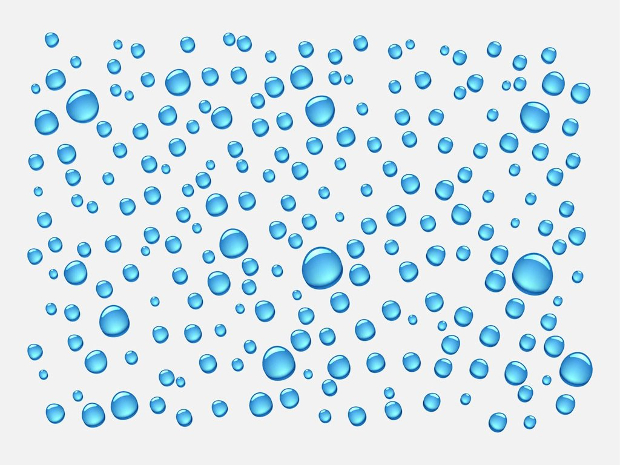 shiny water drops vector