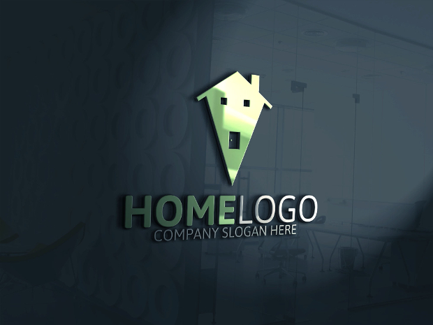 realistic home logo