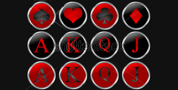red and black glass buttons