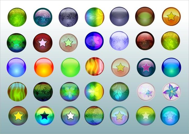 free colored glass buttons