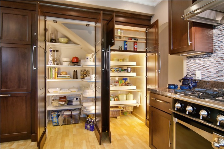 built in kitchen pantry 