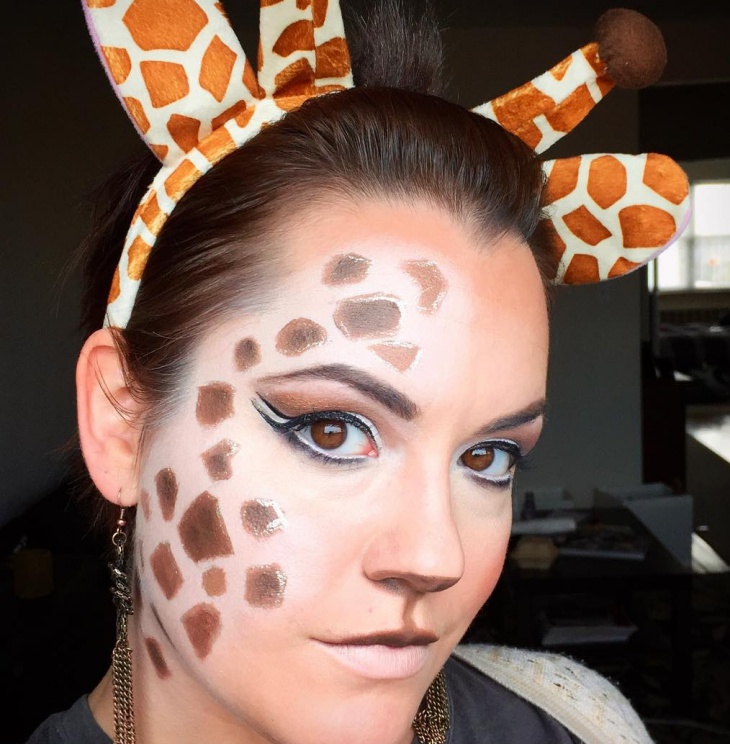 simple giraffe makeup idea