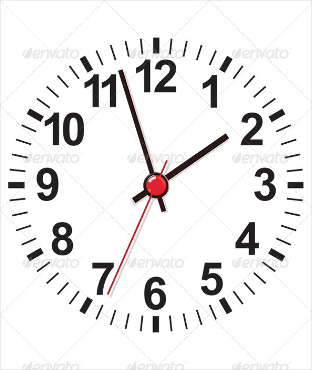 clock face vector illustration