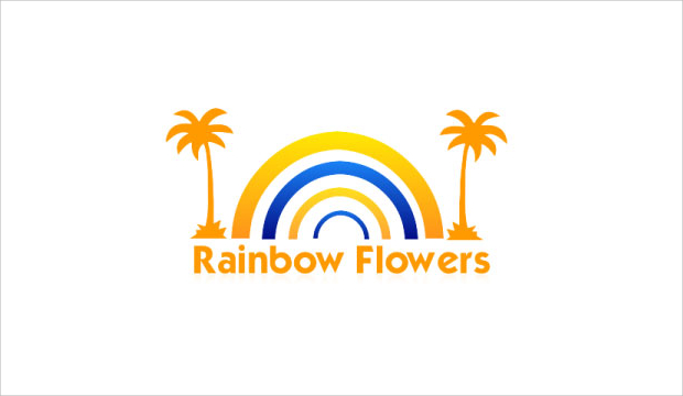rainbow flower logo
