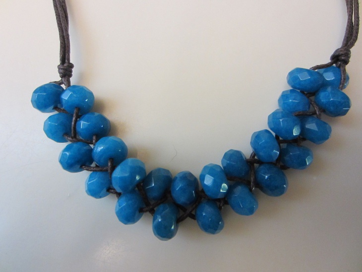 beaded leather necklace