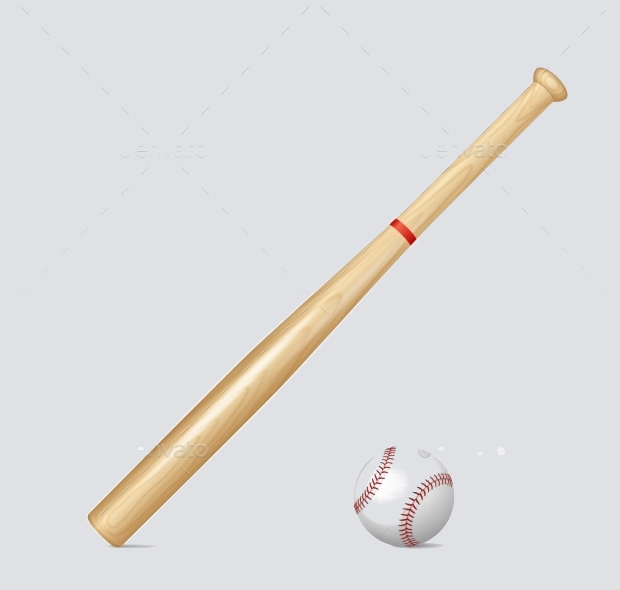 baseball bat silhouette vector