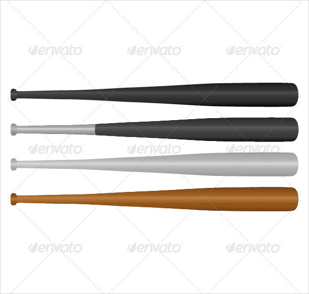 vector illustrated baseball bat