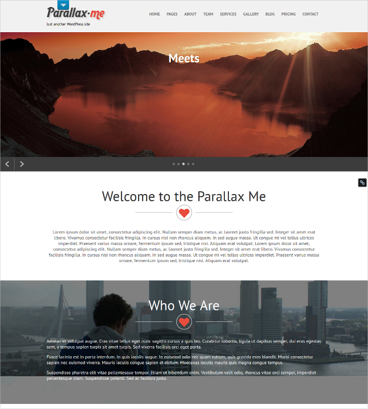 parallax pro wordpress theme