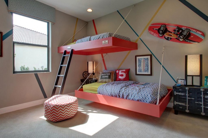 wall hanging kids bed idea 
