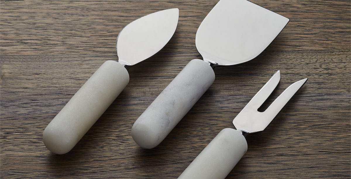 marble handle cheese knife