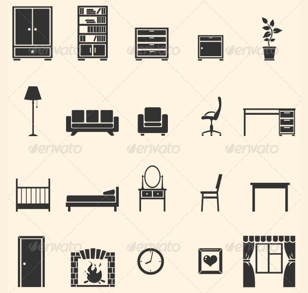 furniture vector icons