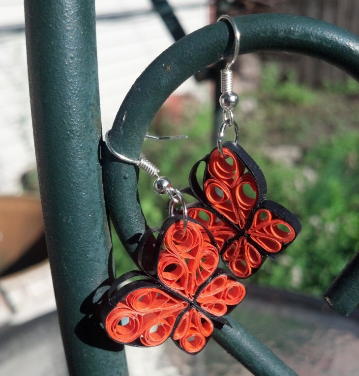 butterfly quilling earrings