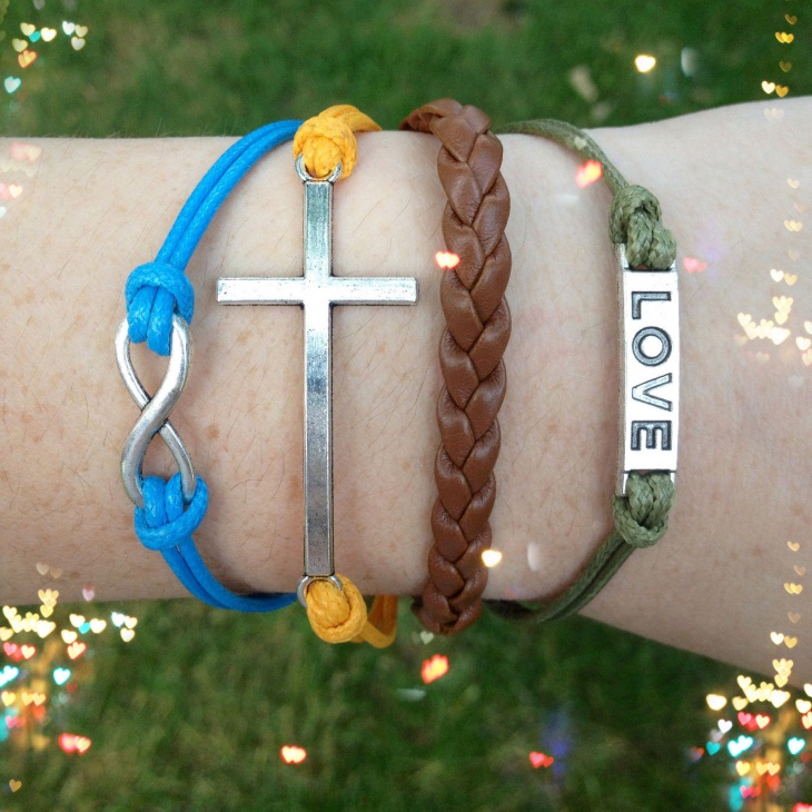 cross braided bracelet