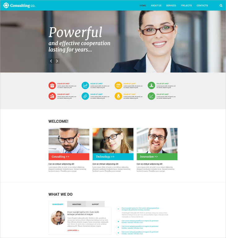 consulting responsive moto cms 3 template