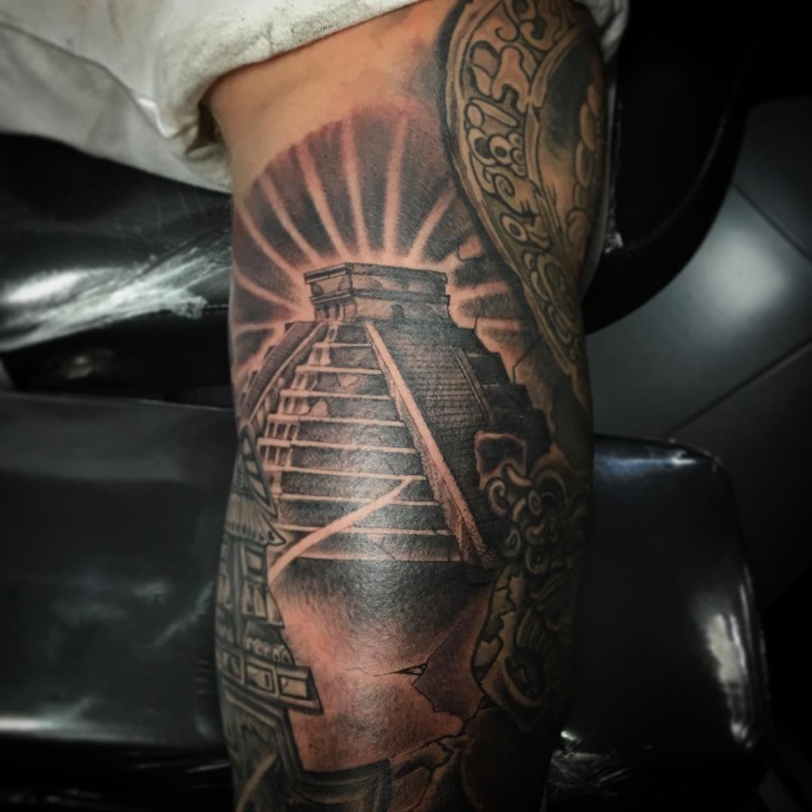 aztec pyramid tattoo idea