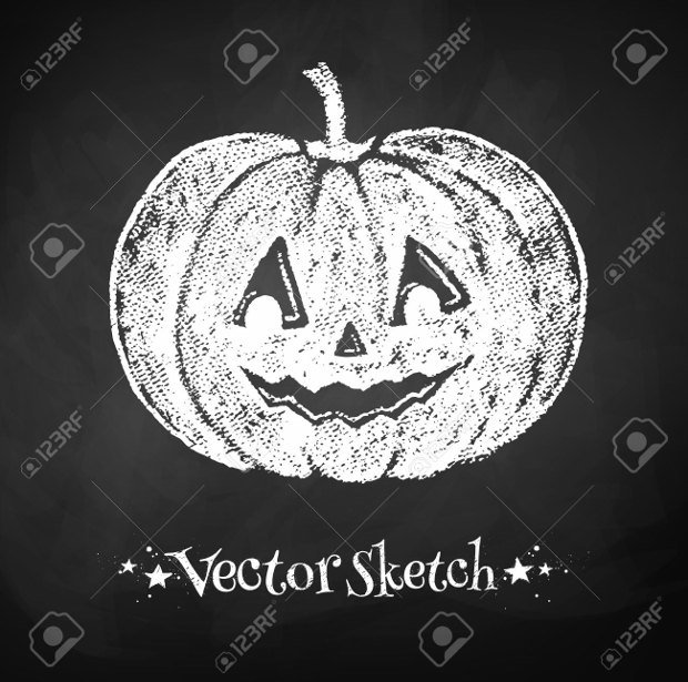 halloween pumpkin drawing 