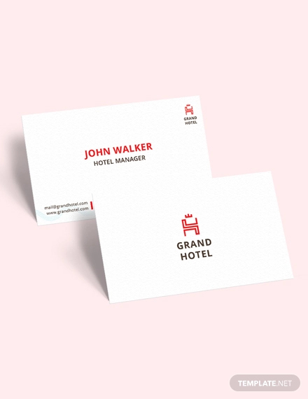 hotel business card