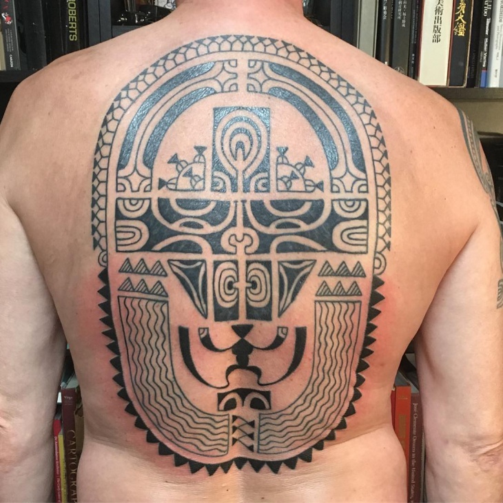 polynesian tattoo for back
