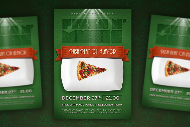 Pizza Party Flyer Template