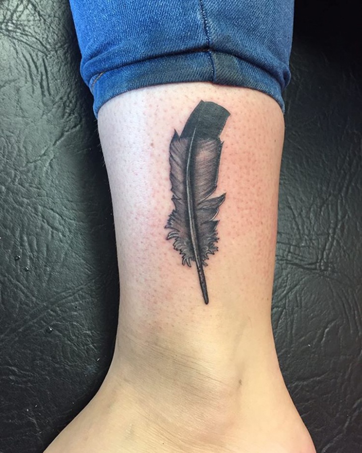 small feather tattoo design