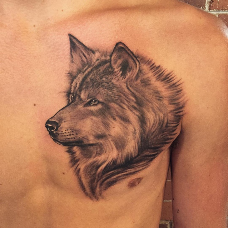 wolf head tattoo design