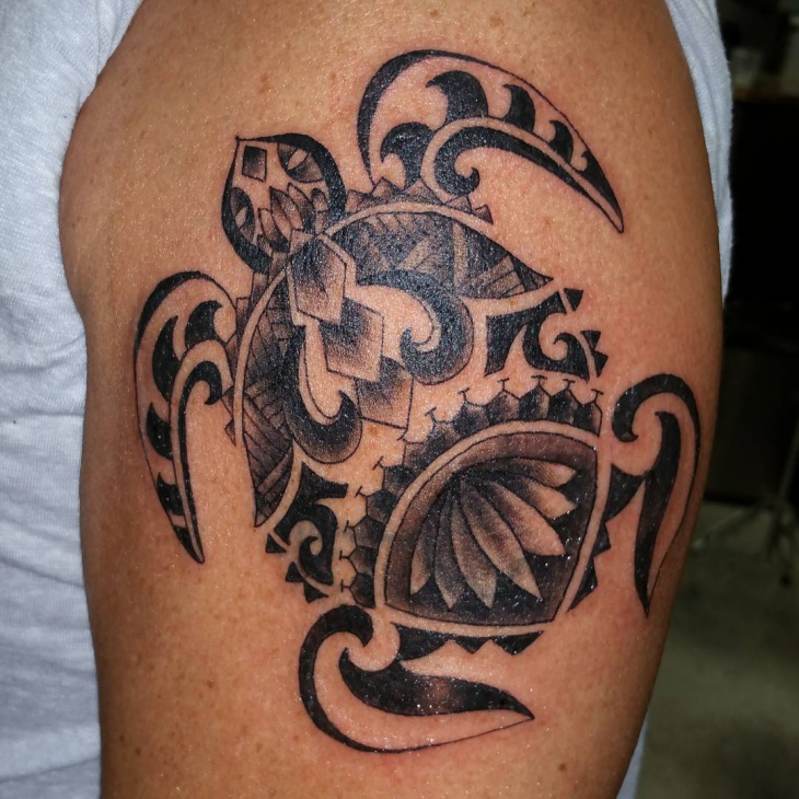 polynesian turtle tattoo design