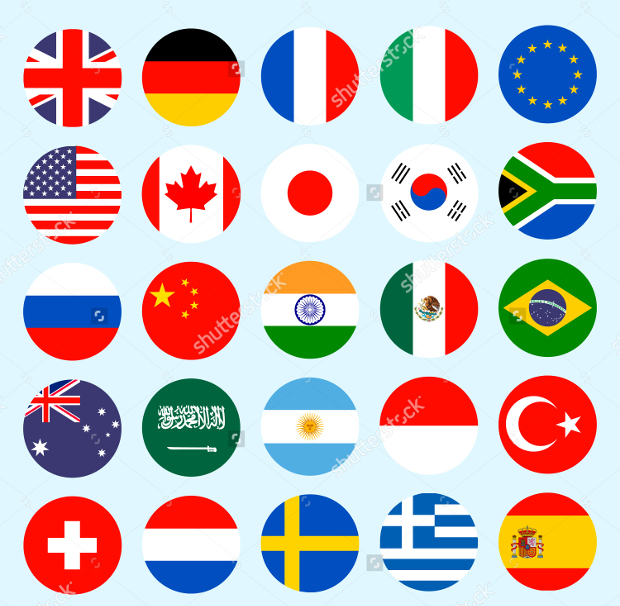 simple round flag vector