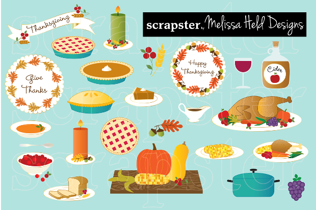 thanksgiving food clipart