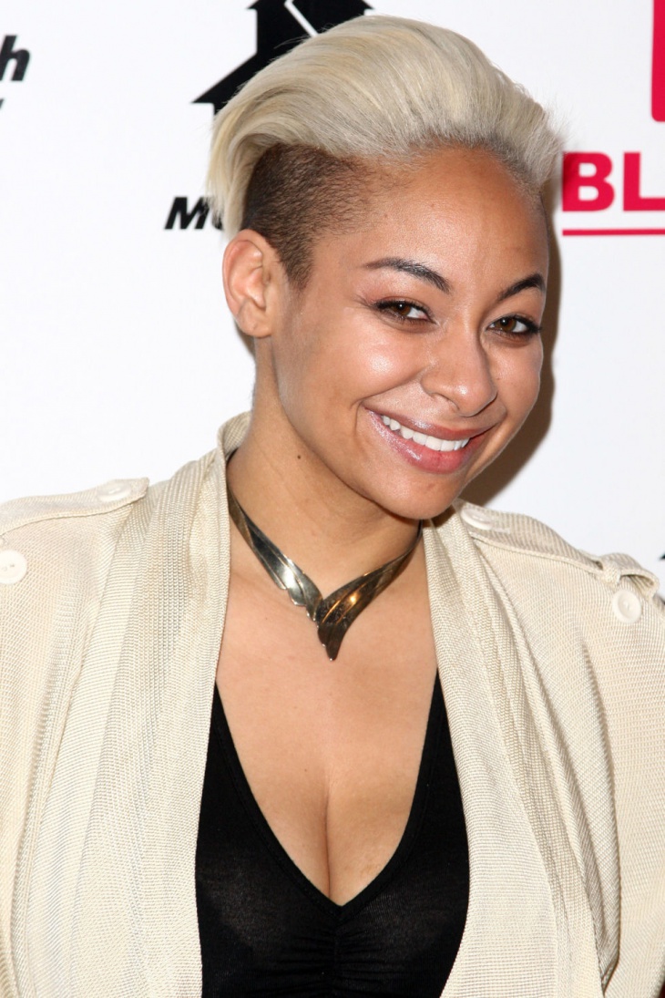 raven symone blonde shaved hairstyle