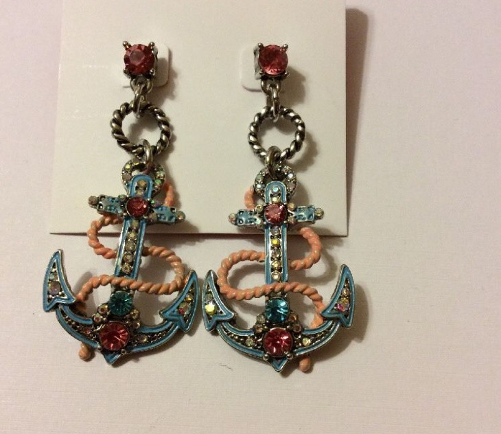 unique anchor earrings