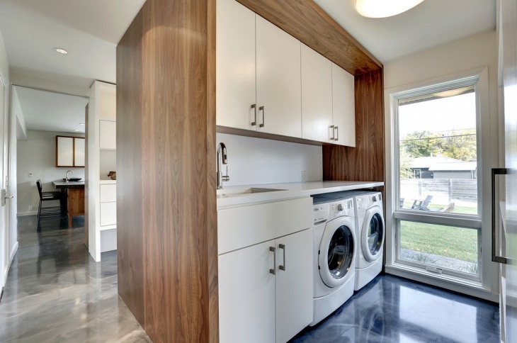 modern small laundry room