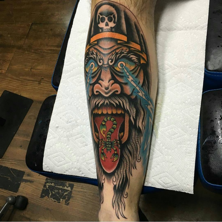 evil wizard tattoo design
