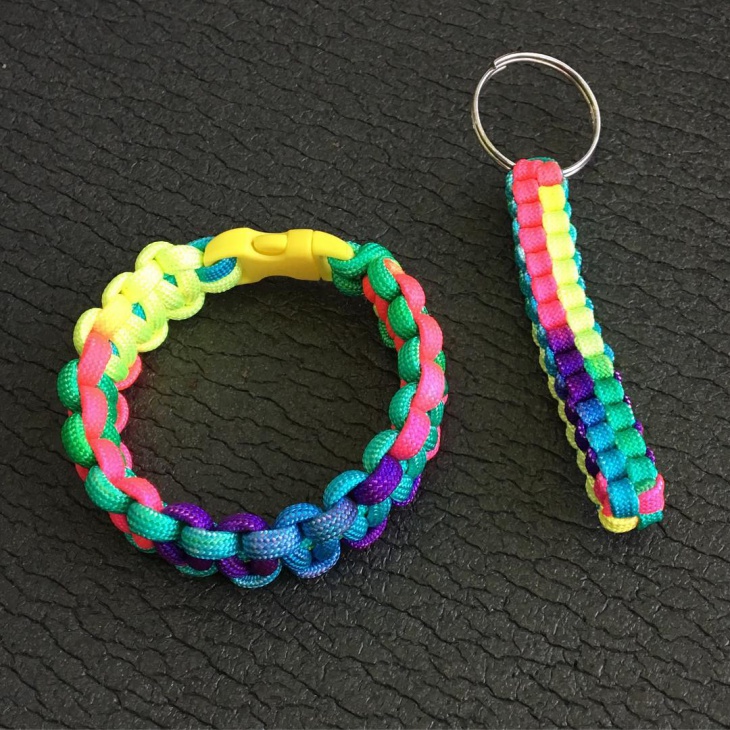 colorful paracord bracelet