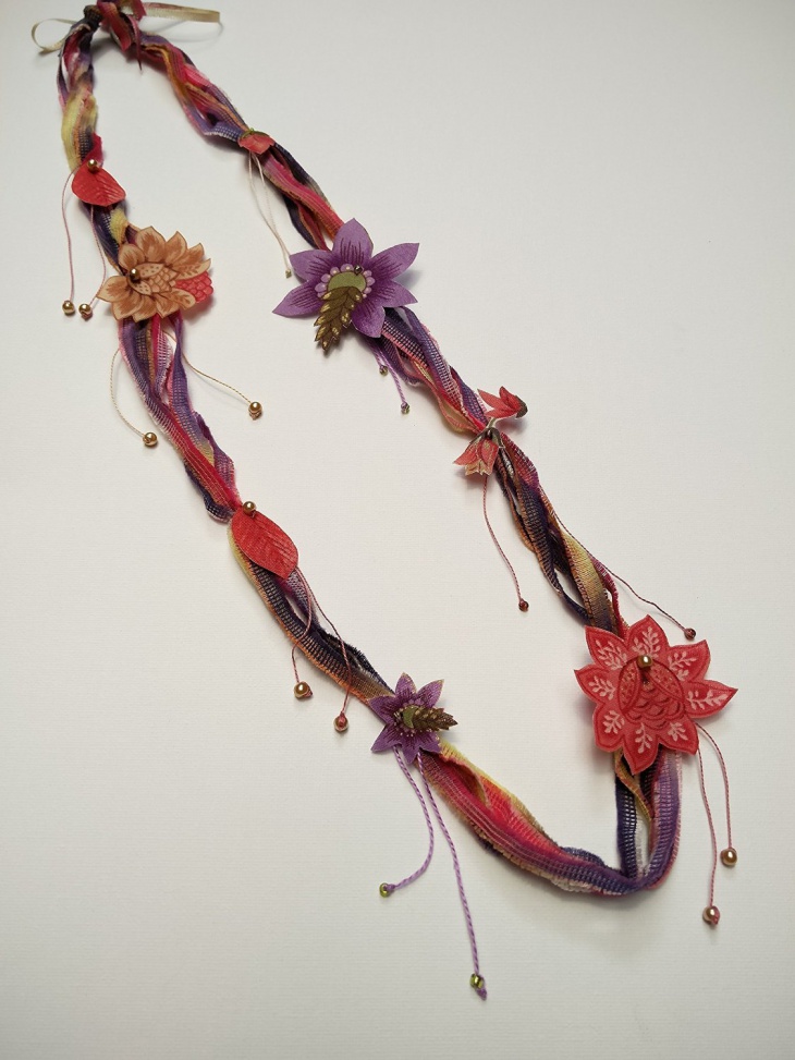 fabric flower jewelry
