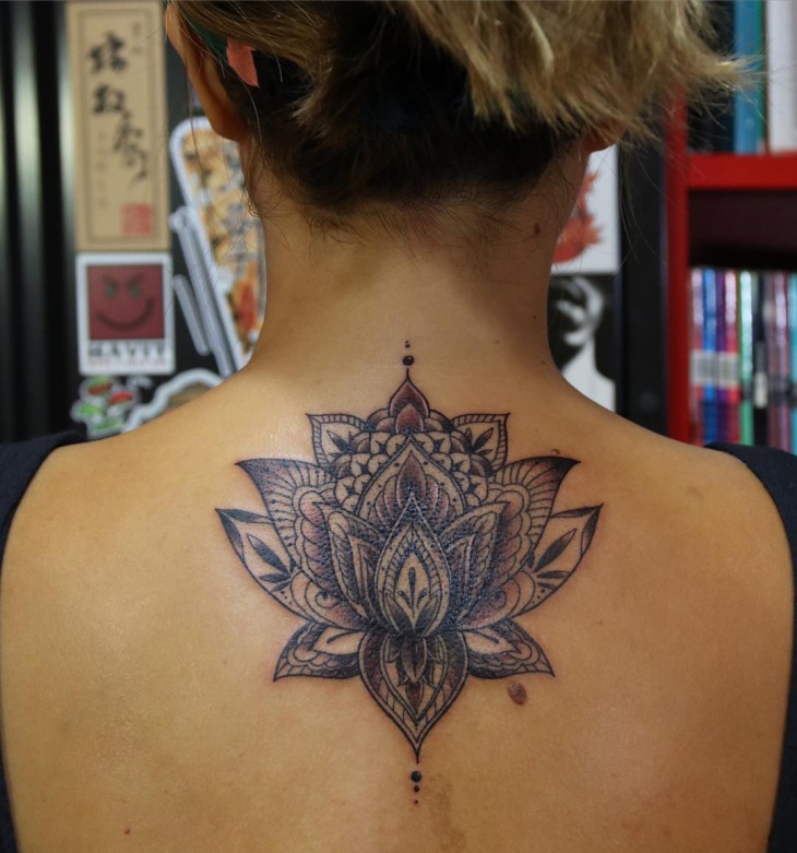 lotus flower henna tattoo design