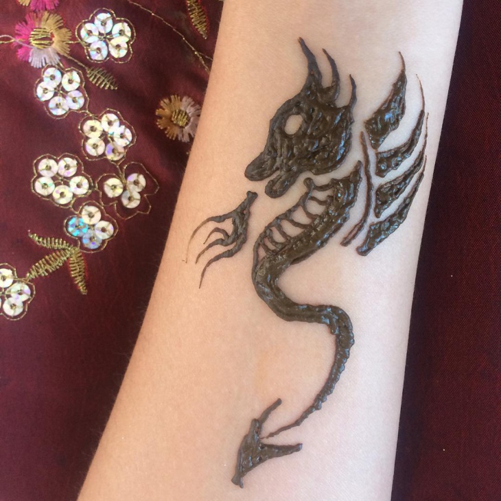 dragon henna tattoo design