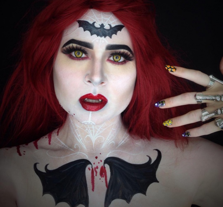 halloween bat makeup