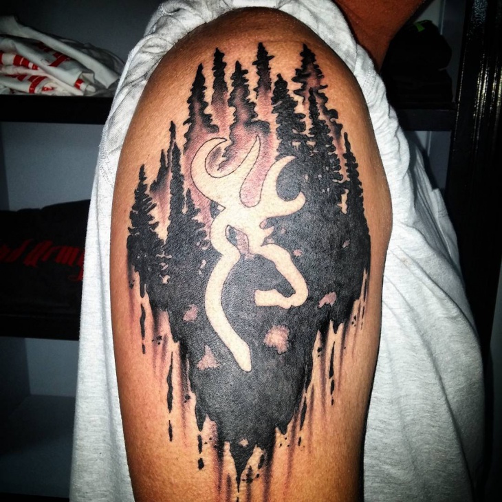 black hunting tattoo