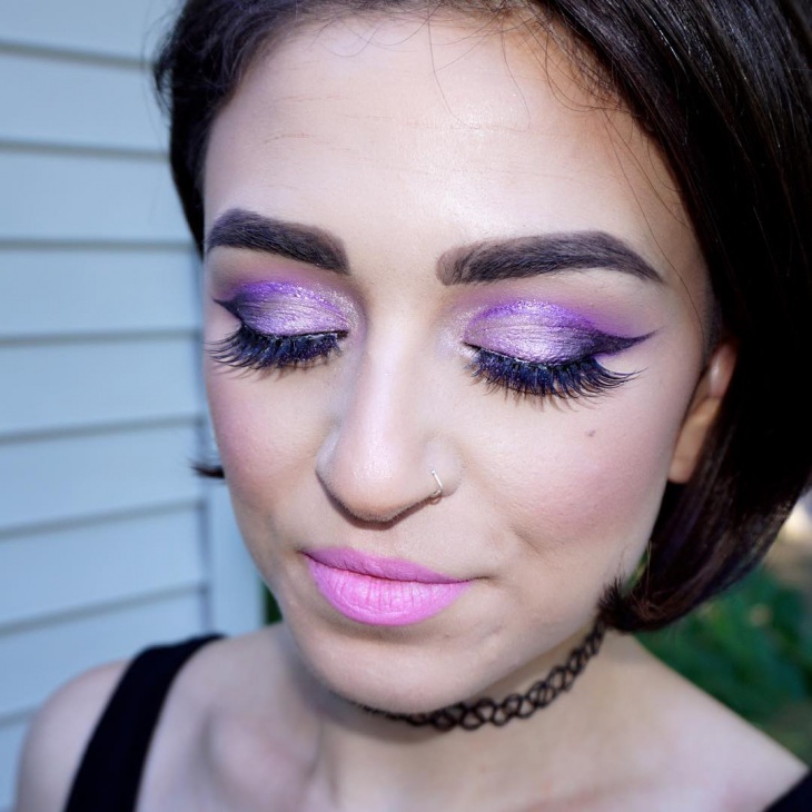 purple fairy makeup design