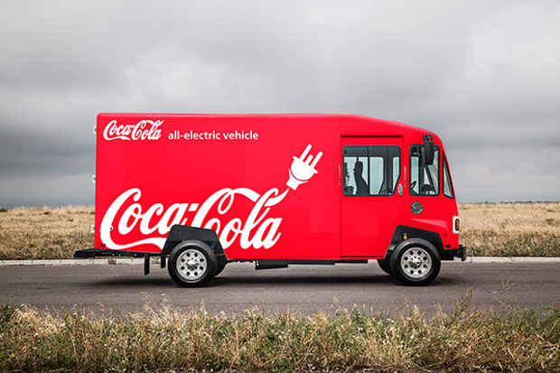 coca cola electric truck mockup
