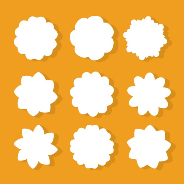 vector flower shapes