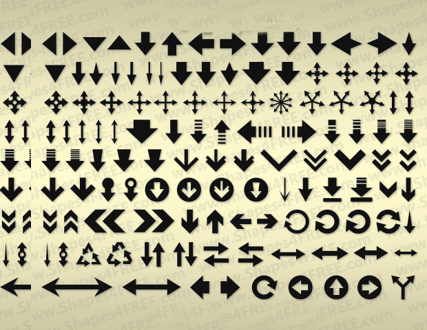 arrows custom shapes