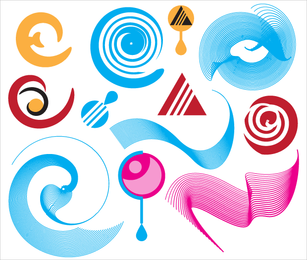 abstract vector shapes