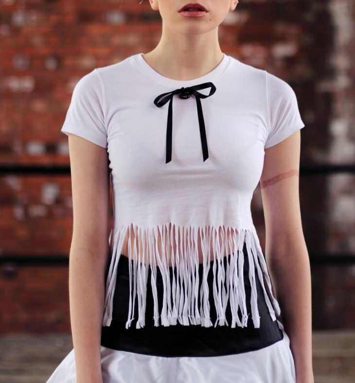 fringe cut tshirt