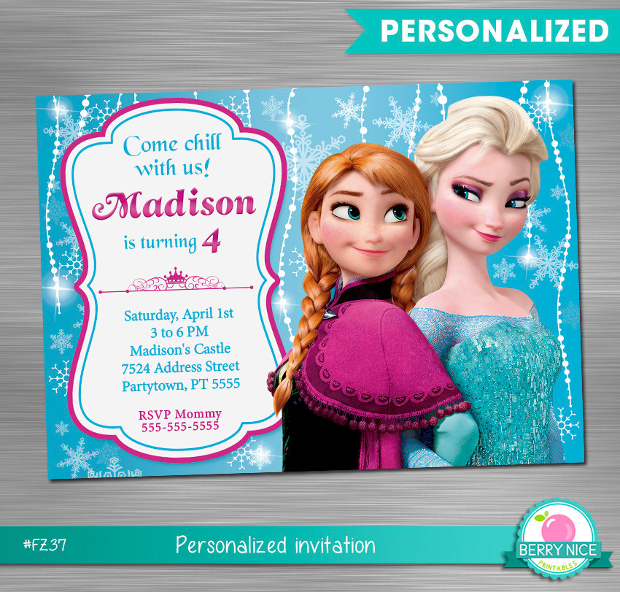 Printable Frozen Birthday Invitation
