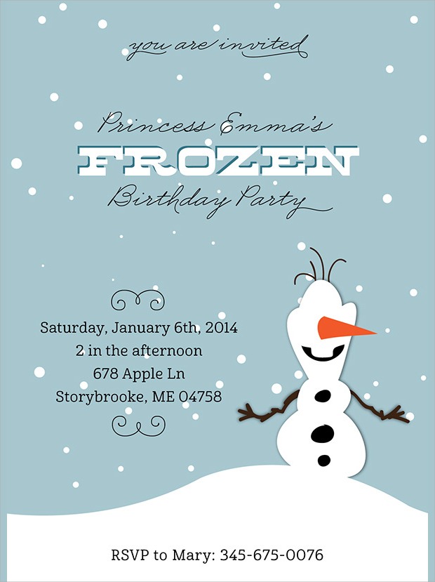 Frozen Birthday Party Invitation