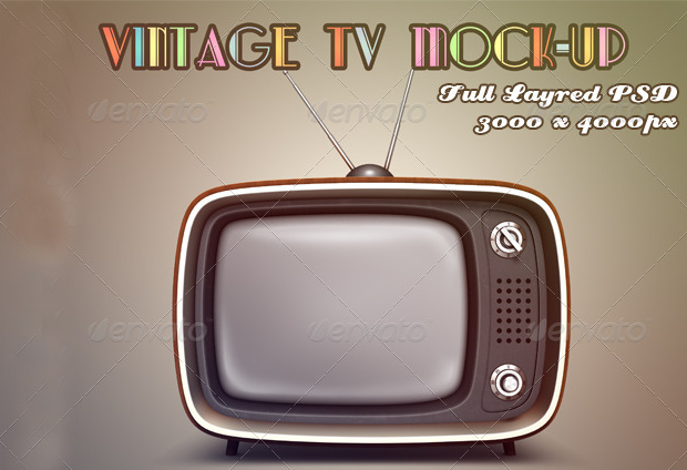 vintage tv mockup