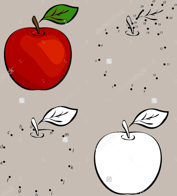 apple fruit character design