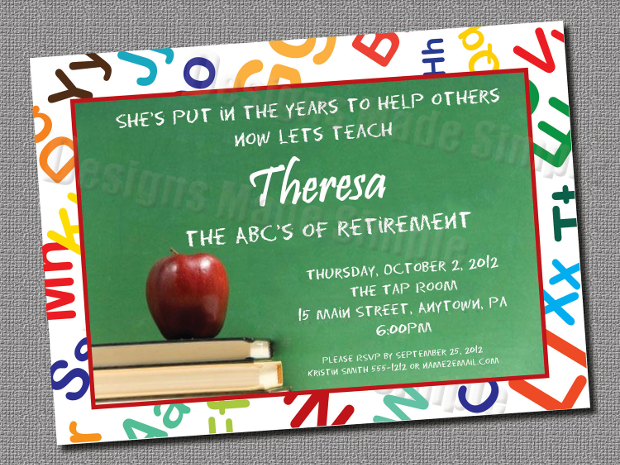 Teacher Retirement Party invitation